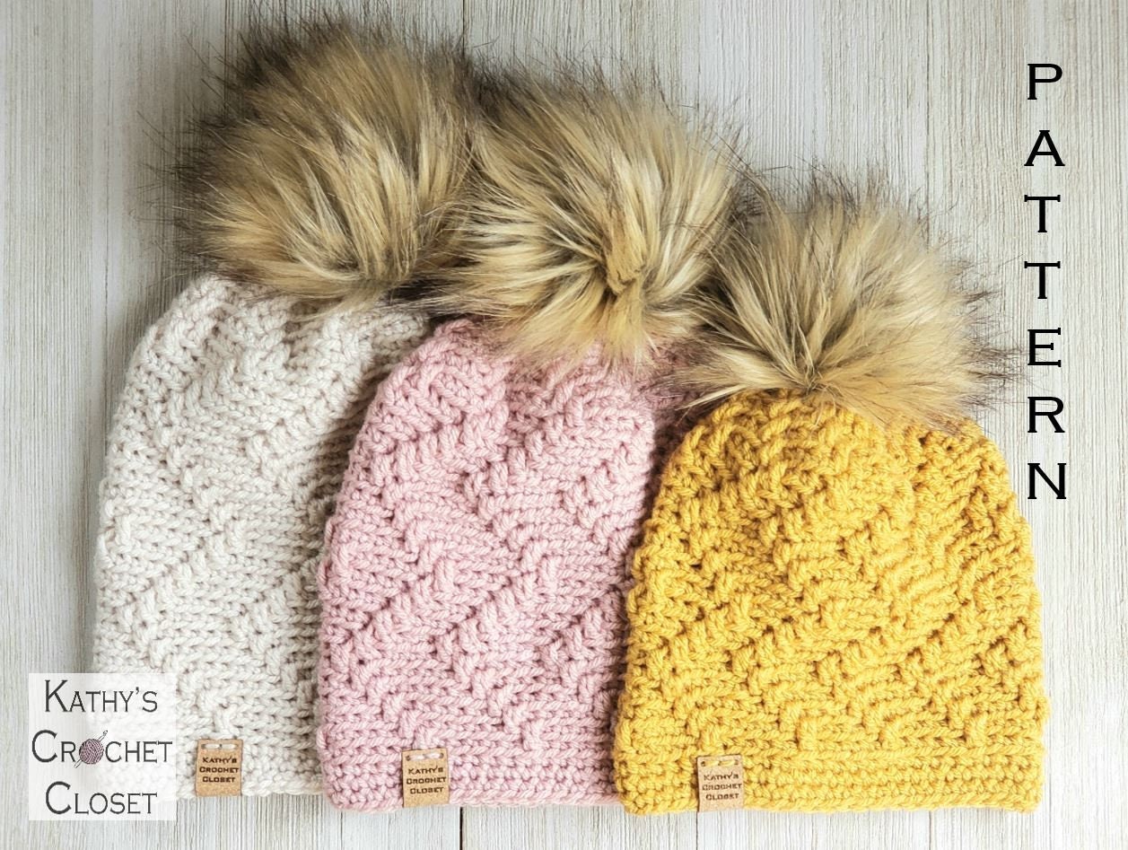 Crochet Hat PATTERN Zigzag Beanie Mommy 