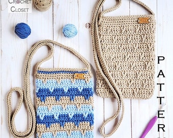 Crochet Bag PATTERN - Day Trip Mini Bag - Cellphone Bag Pattern - Mini Bag Pattern - DIY Crochet Cellphone Bag - Crochet MIni Bag