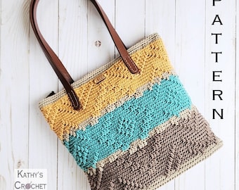 Crochet Bag PATTERN - Diamond Peaks Shoulder Bag - Boho Crochet Bag Pattern - DIY Crochet Bag - Diamond Bag Pattern - Overlay Crochet Bag