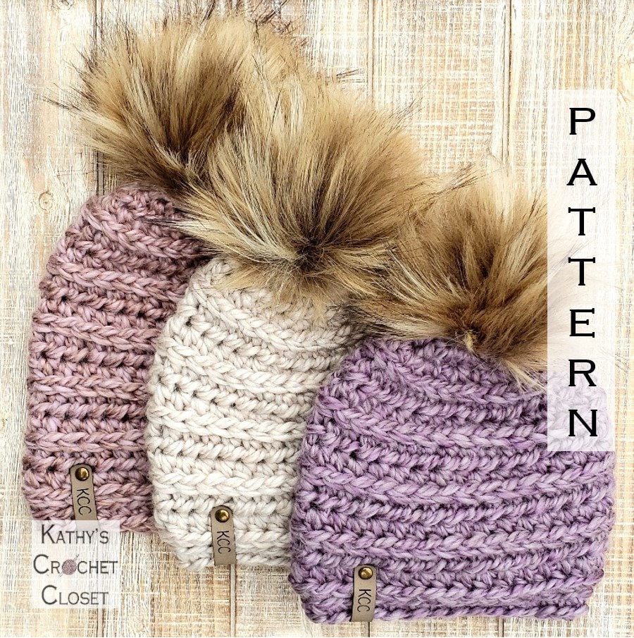 Crochet Hat PATTERN - Chunky Chains Beanie - Crochet Beanie