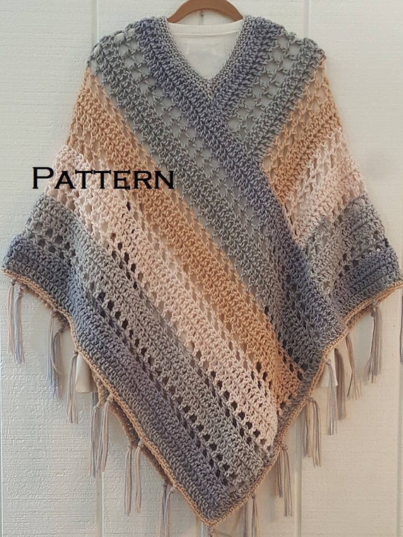 Simple Crochet Poncho pattern, Easy crochet poncho top Simple Crochet Poncho pattern, Easy crochet poncho top