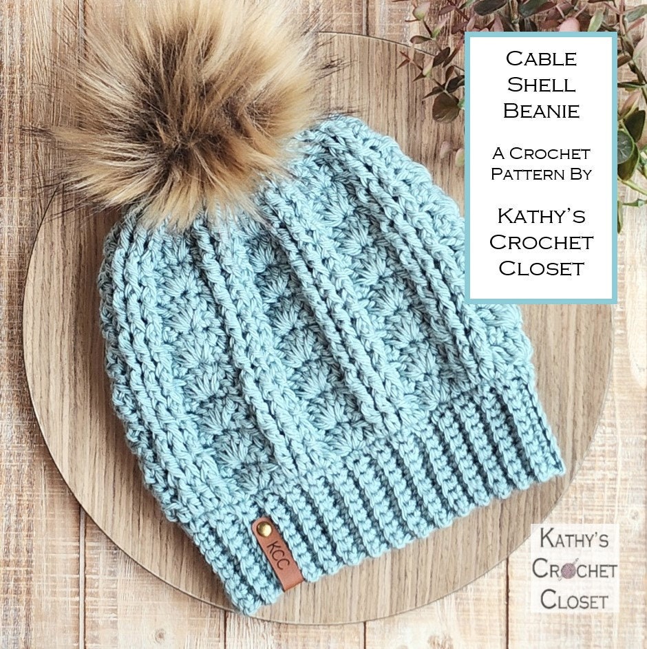 39 Beanie Hat Crochet Patterns: Upgrade Your Style Game Today! 21 Cable Shell Beanie