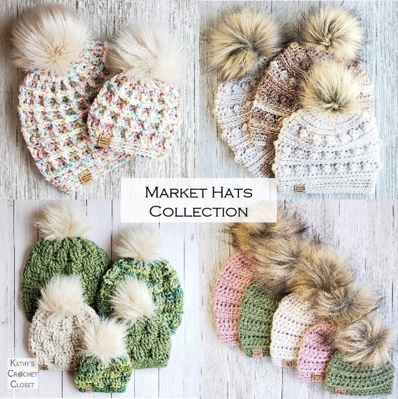 Crochet Basics Pattern Collection: Three Crochet Patterns for Beginners,  Customizing, and Selling Beanie, Hat, Mittens, Ear Warmer Headband 