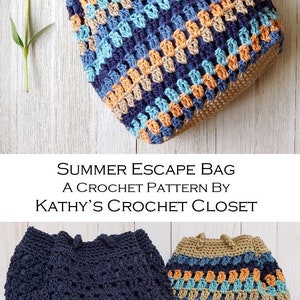 Crochet Bag PATTERN Summer Escape Bag DIY Crochet Bag Crossbody Bag Pattern Crochet Drawstring Bag Pattern DIY Crochet Purse image 9