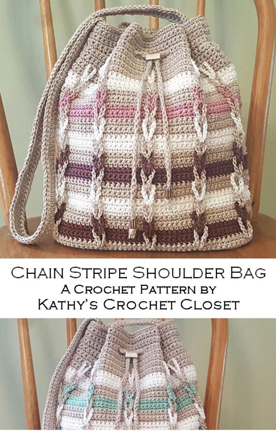 easy crochet drawstring bolsa pattern