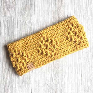 Crochet Headband PATTERN Embossed Diamonds Headband Women's Earwarmer Crochet Headwrap Crochet Earwamer Pattern image 3