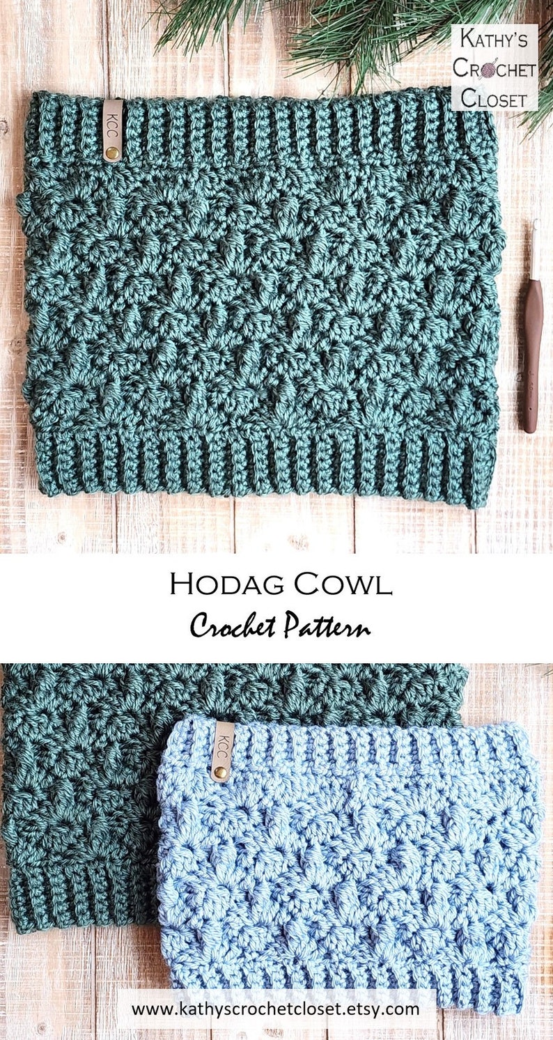 Crochet Cowl PATTERN Hodag Cowl Winter Scarf Pattern DIY Crochet Cowl Pattern Circle Scarf Crochet Pattern image 10