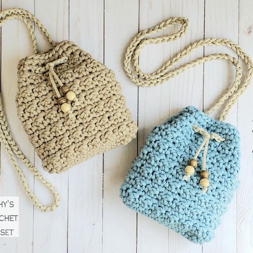 Crochet Bag PATTERN Summer Slice Drawstring Bag DIY - Etsy