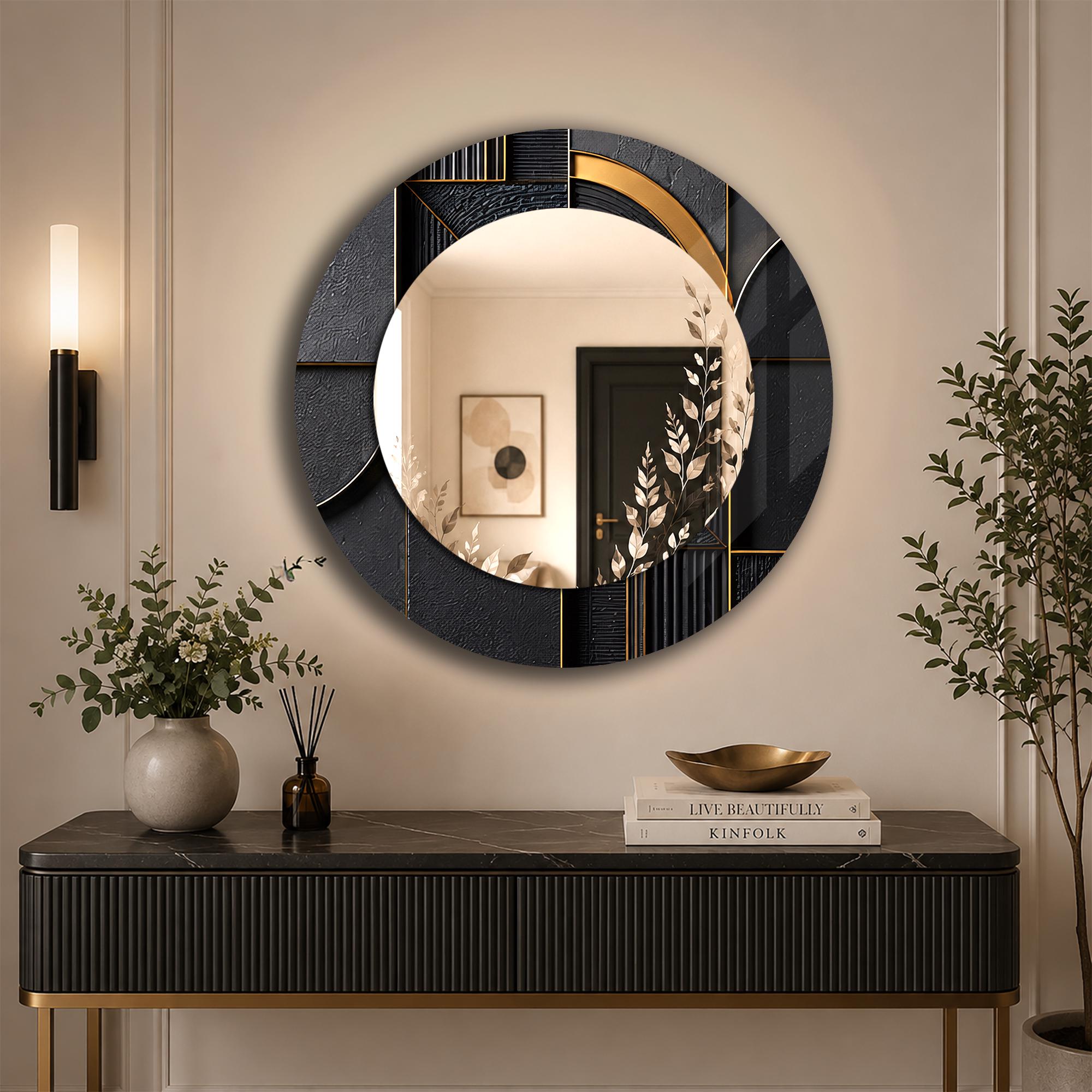 Geometric Wall Mirror Decor - Etsy