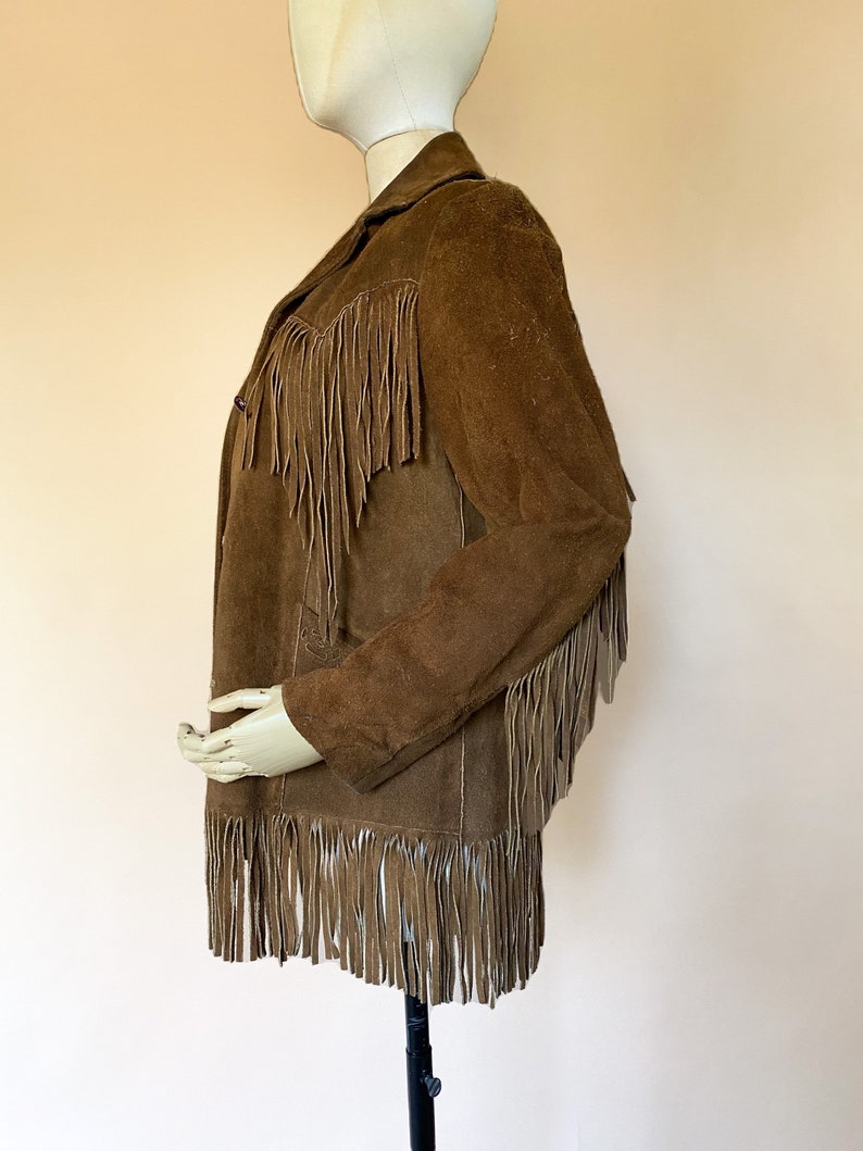 Vtg 70s Pioneer Wear Brown Suede Fringe Jacket / southwestern | Etsy