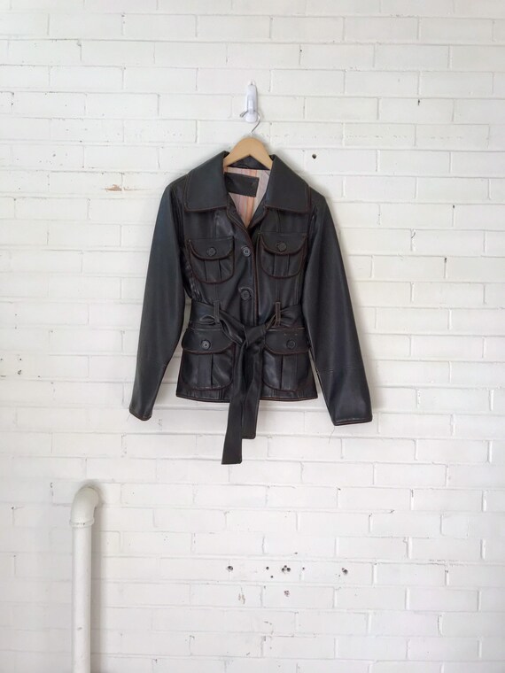 1980’s Belted Brown Leather Jacket