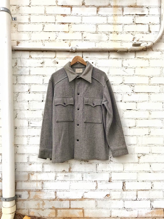 1970s Pendleton Grey Wool Jacket / Vintage Pendlet