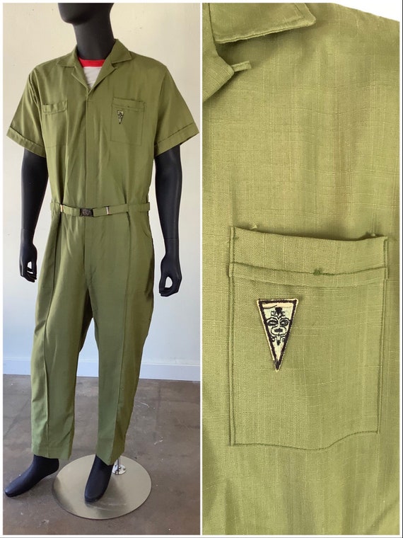 Vintage Relax-Alls by Pool of Sherman Green Belted