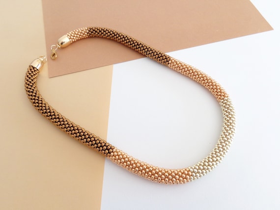 Beaded rope deals necklace