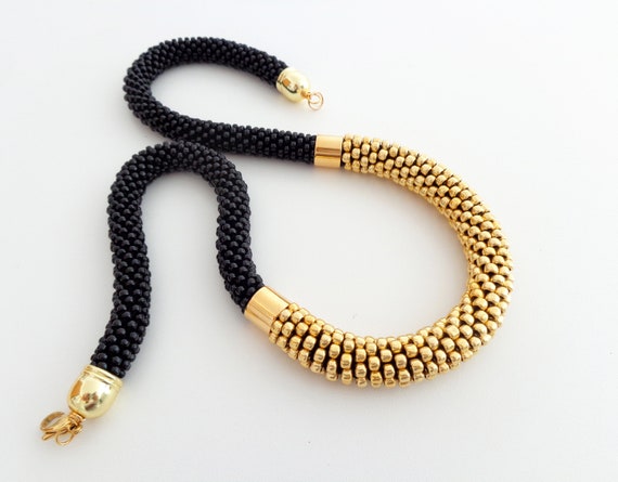 Black Beads Necklace | Urvaa | One Gram Gold Black Beads Necklace Jewellery