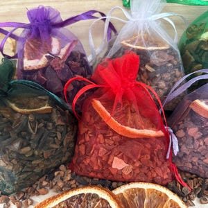Crie seus próprios saquinhos de potpourri de Natal - Conjunto de 5