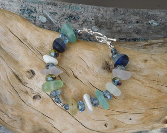 Real Sea Glass Bracelet. Including End of Day English sea glass. Never altered