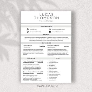 CV Template | Modern Job Application Design | ATS Friendly Editable Canva Document | Professional Resume Template