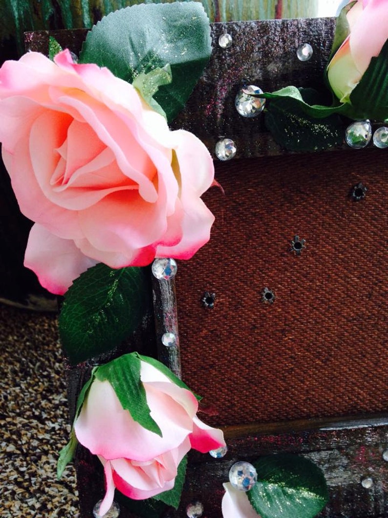 Hand-Painted Rose Frame