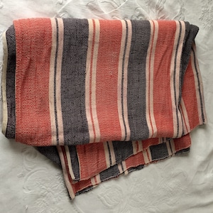 Vintage Homespun Catalogne Rag Rug Coverlet Blanket Red White & Blue - Etsy