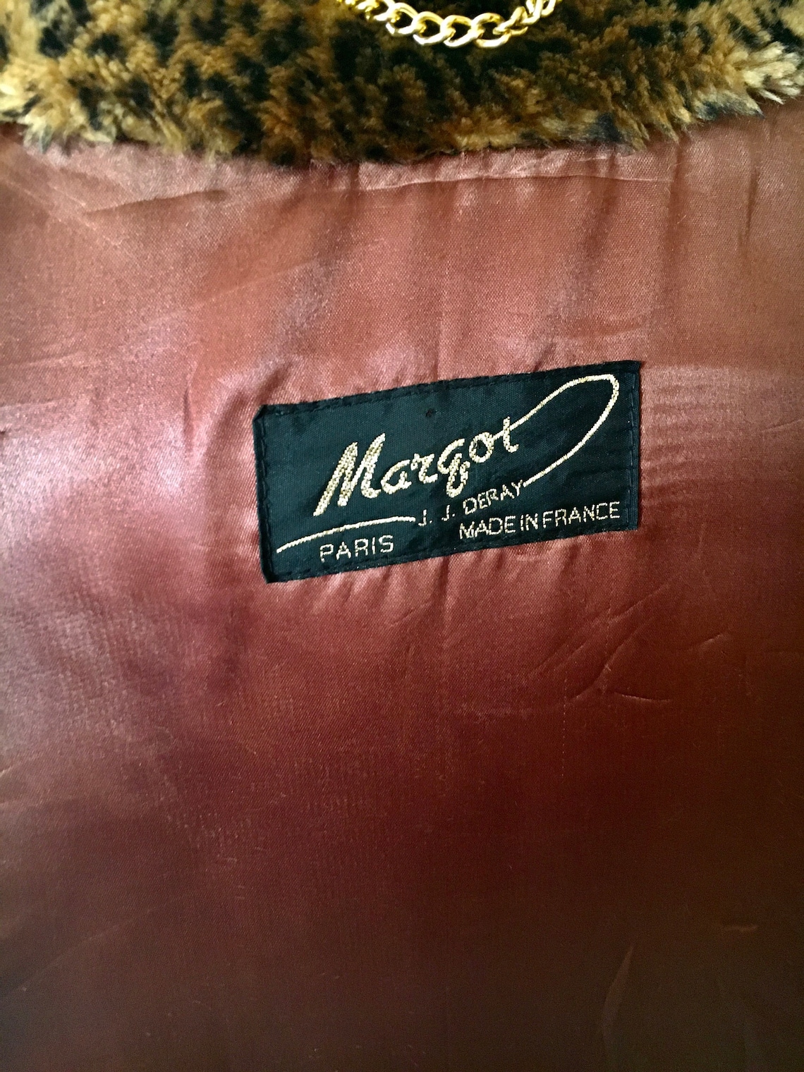 Vintage Margot Paris Faux Piel Leopard