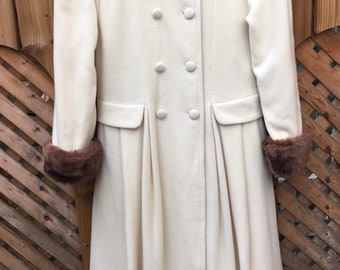 Vintage Victorian Revival Girls Coat Wool And Cashmere