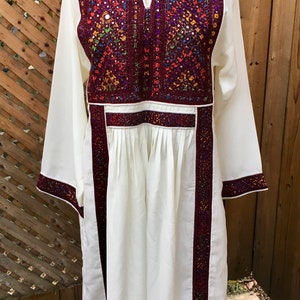 Vintage Ethnic Dress Tunic Embroidery Mirror Decoration