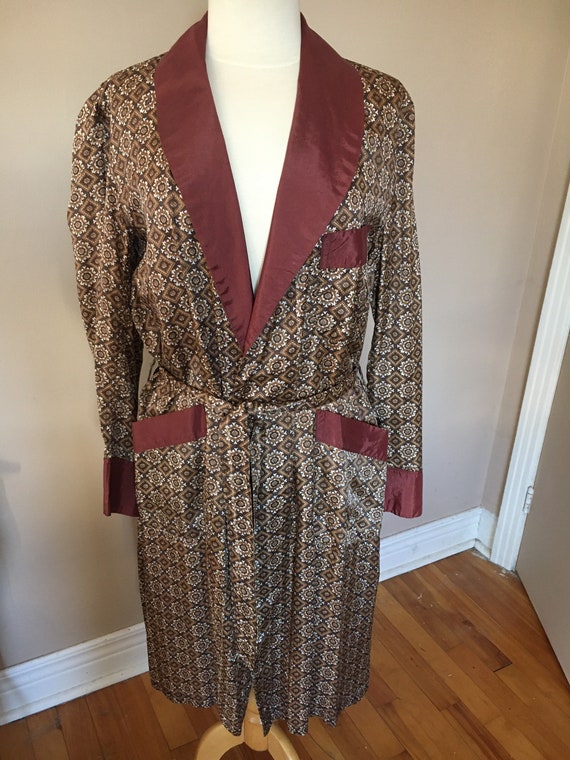 Vintage Smoking Jacket Robe Leisure Wear