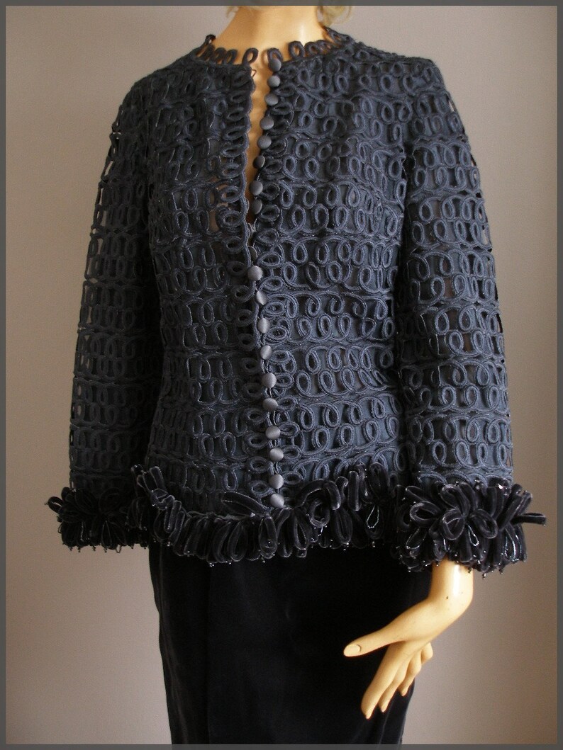 Vintage Raniero Gattinoni Italy Velvet Suit Skirt Suit
