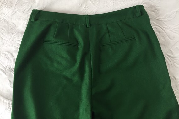 Vintage 1970's Pants Trousers Kelly Green Wool - image 3