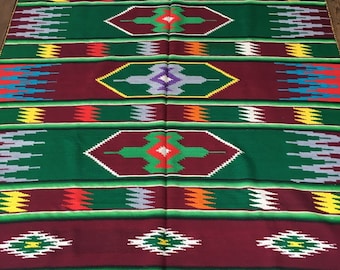 Vintage Southwestern Wool Wall Hanging Rug Throw