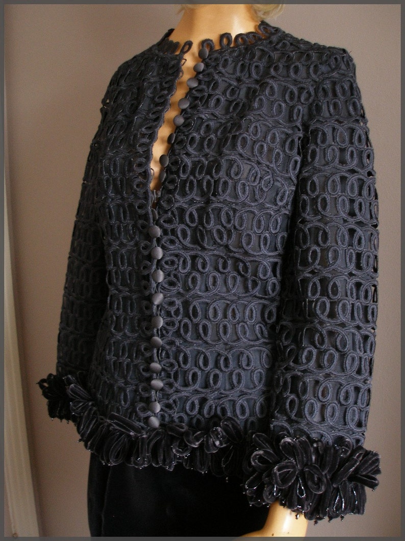 Vintage Raniero Gattinoni Italy Velvet Suit Skirt Suit