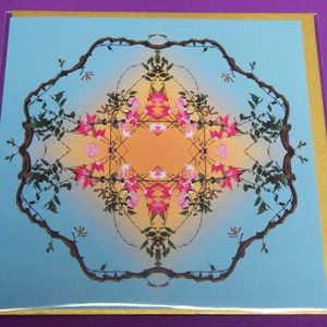 HERFST EQUINOX-wenskaart uit de Wild Flower Mandala, Solar Festival-serie