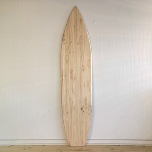 One UNFINISHED 6 foot natural wood surfboard wall art Unique gift idea SHIPS FAST