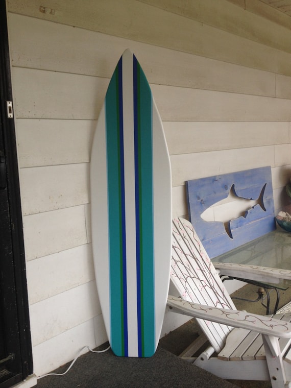 Striped Surfboard Wall Art