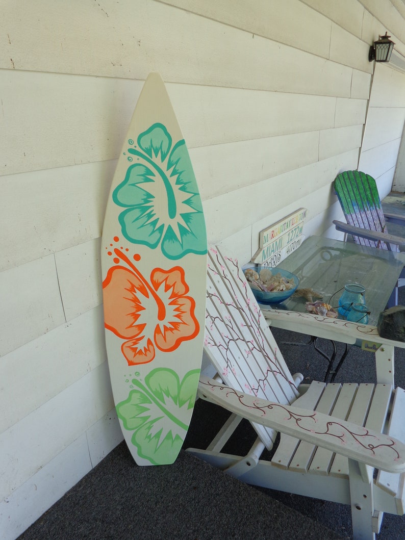 4 Foot Wood Hawaiian Surfboard Wall Art Decor or Headboard Etsy