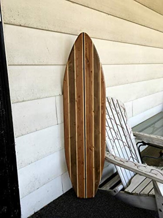 Wooden surfboard 2024 wall art