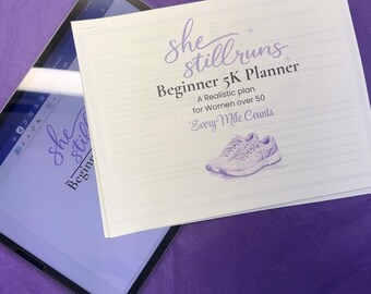 Planificador de 5K para principiantes (mujeres mayores de 50 años) / Plan para pasar de no correr a caminar 5K / Descarga digital en PDF imprimible