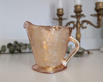 Vintage amber glass cream pot