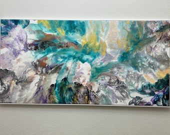 Canvas 24"x48" acrylic."Sea of Opals ”