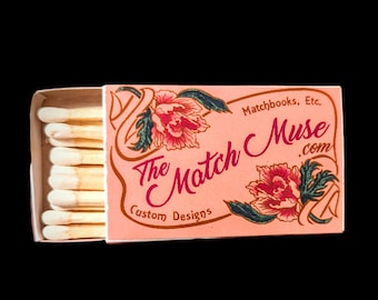 CUSTOM Matches!  ~ Wooden Matchsticks in custom matchboxes ~ Wedding, Bridal, Shower ~ANY Design ~ Fully Assembled!