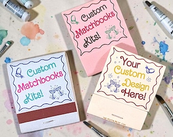 Custom Matchbooks KIT with Your Design, Graphic, Doodles, or Photo for Events & Weddings