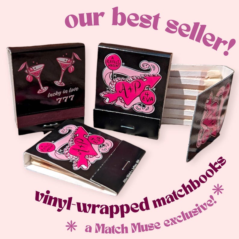 Custom Matchbooks Featuring YOUR Artwork / Logo Full Color Printing