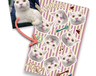 Custom Pet Sticker Set of Pet Photo Stickers Gift for Cat Moms & Dog Dads