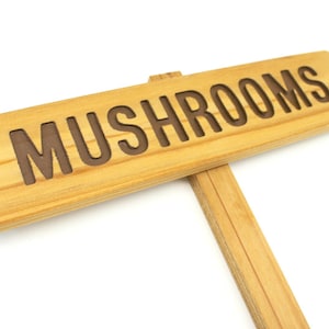 MUSHROOMS Schild, Outdoor Marker, Yard Art, Pilzbeschilderung, Veggie Marker, Gartenschild, Pilzmarker, Pflanzenetikett, Gemüsemarker, Pilze