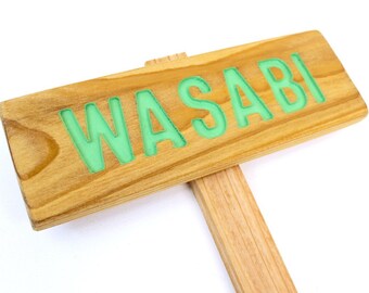 WASABI Sign, Outdoor Marker, Yard Art, Plant Label, Vegetable Sign, Veggie Sign, Japanese Horseradish, Root Vegetable, Perennial Marker