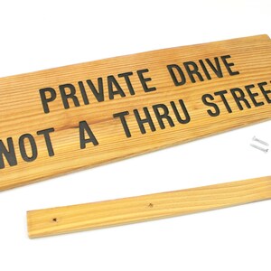 PRIVATE DRIVE Not A Thru Street, Caution Marker, Outdoor Sign, Yard Art, Private Property Sign, Private Marker, Street Signage, Helpful Sign