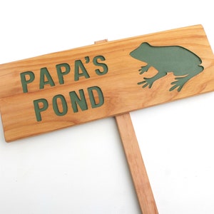 FROG Sign, Personalized Sign, Custom Marker, Your Name Here, Amphibian Marker, Pond Sign, Outdoor Marker, Yard Art, Toad Sign, Nature Sign