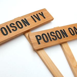 POISON IVY Sign, Poison Oak Marker, Caution Sign, Warning Marker, Outdoor Signage, Plant Marker, Poison Sign, Helpful Marker, Trail Sign