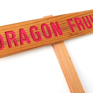 DRAGON FRUIT Sign, Yard Art, Outdoor Marker, Pitahaya Sign, Fruit Marker, Garden Sign, Plant Label, Pitaya Marker, Gift for Gardeners